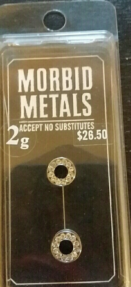 Crystal studded gauges ** never opened